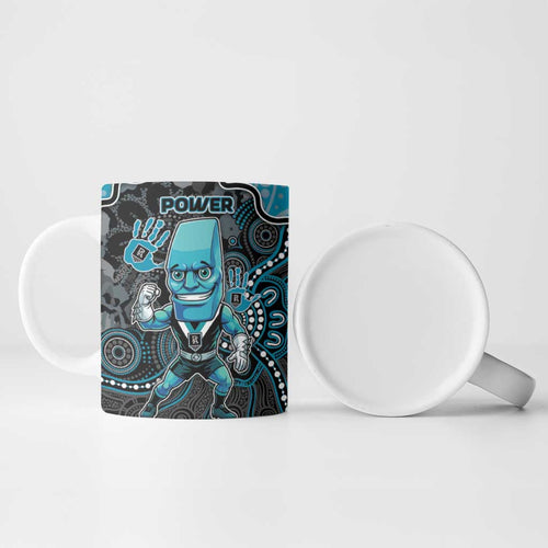 Custom Power Football Ceramic Mug Aboriginal Dot Art Pattern