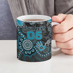 Custom Power Football Ceramic Mug Aboriginal Dot Art Pattern