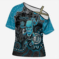 Custom Power Football Cross Shoulder Shirt Aboriginal Dot Art Pattern
