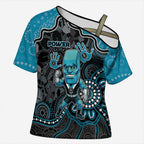 Custom Power Football Cross Shoulder Shirt Aboriginal Dot Art Pattern