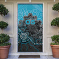 Custom Power Football Door Cover Aboriginal Dot Art Pattern