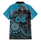 Custom Power Football Family Matching Puletasi and Hawaiian Shirt Aboriginal Dot Art Pattern