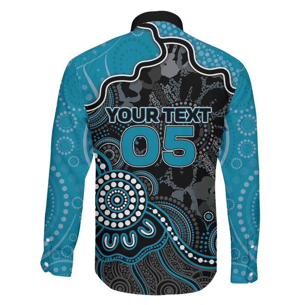 Custom Power Football Family Matching Short Sleeve Bodycon Dress and Hawaiian Shirt Aboriginal Dot Art Pattern