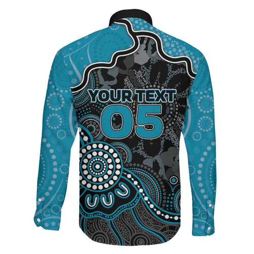 Custom Power Football Family Matching Short Sleeve Bodycon Dress and Hawaiian Shirt Aboriginal Dot Art Pattern
