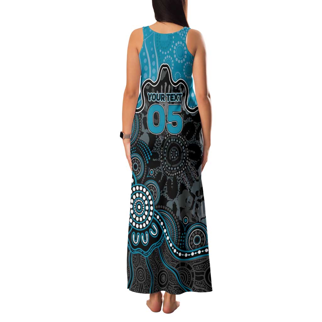 Custom Power Football Family Matching Tank Maxi Dress and Hawaiian Shirt Aboriginal Dot Art Pattern