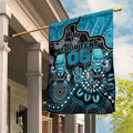 Custom Power Football Garden Flag Aboriginal Dot Art Pattern