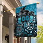 Custom Power Football Garden Flag Aboriginal Dot Art Pattern