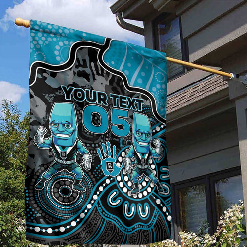 Custom Power Football Garden Flag Aboriginal Dot Art Pattern