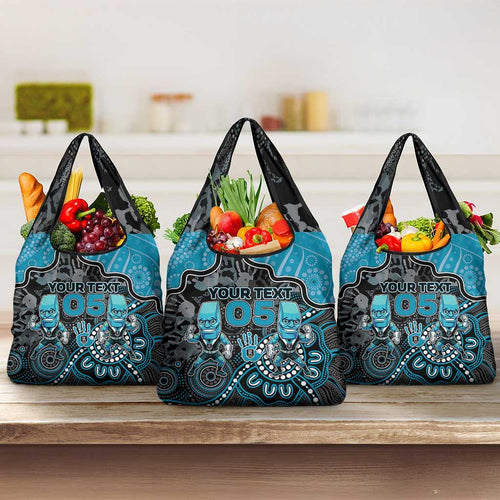 Custom Power Football Grocery Bag Aboriginal Dot Art Pattern