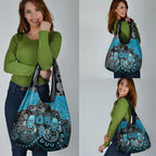 Custom Power Football Grocery Bag Aboriginal Dot Art Pattern