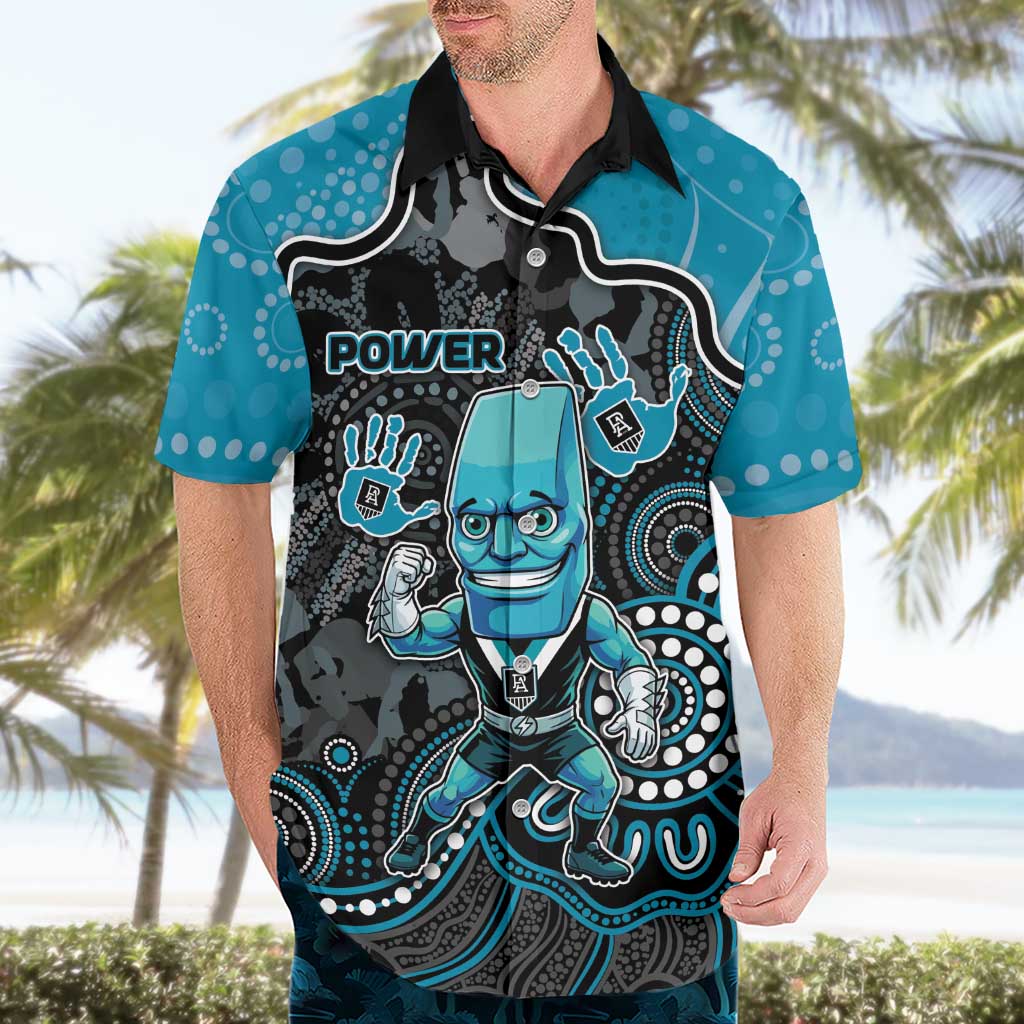 Custom Power Football Hawaiian Shirt Aboriginal Dot Art Pattern