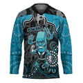 Custom Power Football Hockey Jersey Aboriginal Dot Art Pattern