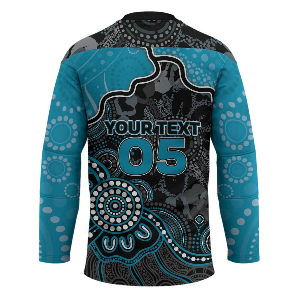 Custom Power Football Hockey Jersey Aboriginal Dot Art Pattern