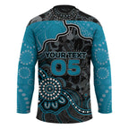 Custom Power Football Hockey Jersey Aboriginal Dot Art Pattern