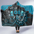 Custom Power Football Hooded Blanket Aboriginal Dot Art Pattern