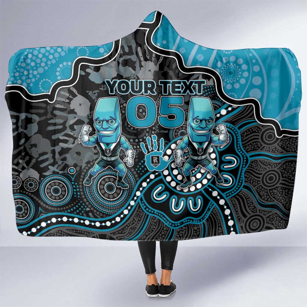 Custom Power Football Hooded Blanket Aboriginal Dot Art Pattern