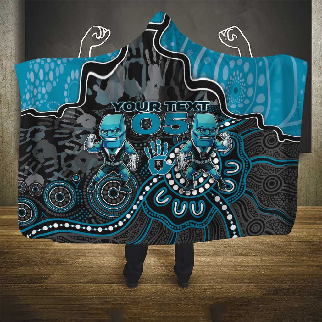 Custom Power Football Hooded Blanket Aboriginal Dot Art Pattern