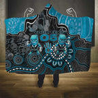 Custom Power Football Hooded Blanket Aboriginal Dot Art Pattern