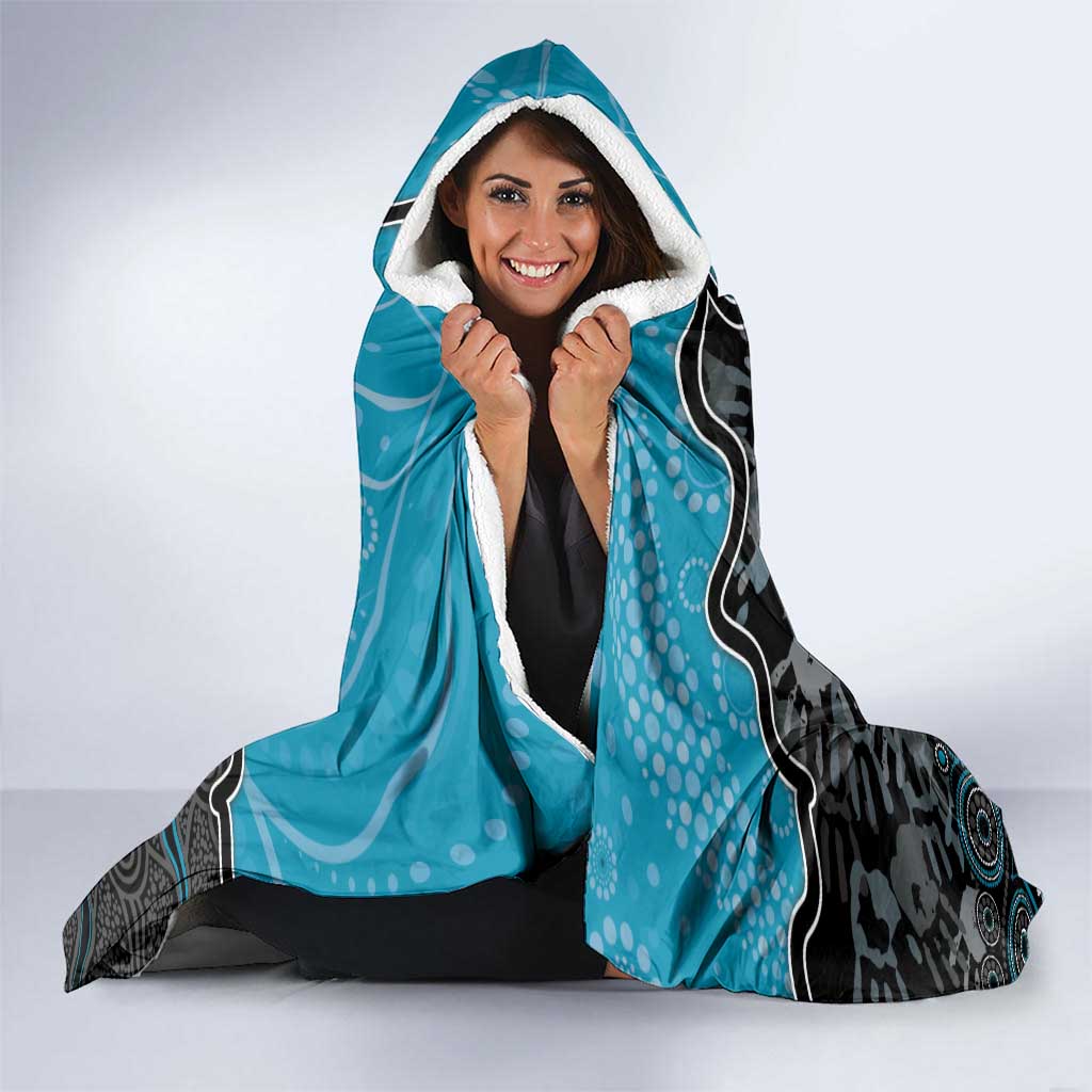 Custom Power Football Hooded Blanket Aboriginal Dot Art Pattern