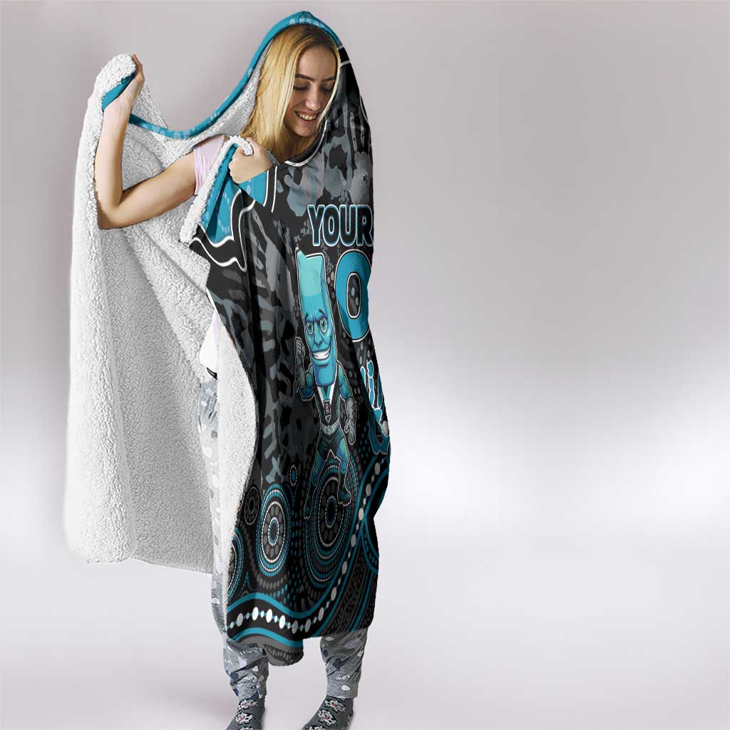Custom Power Football Hooded Blanket Aboriginal Dot Art Pattern