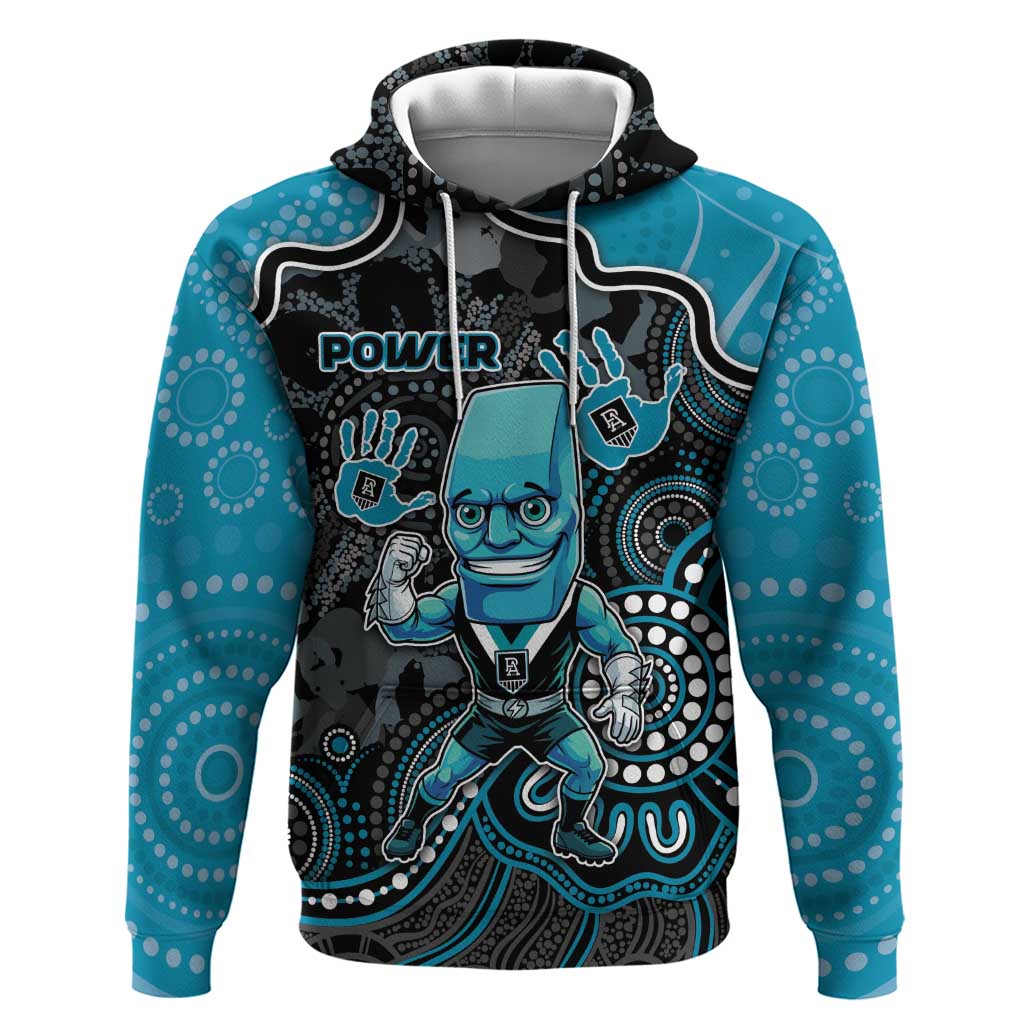Custom Power Football Hoodie Aboriginal Dot Art Pattern
