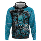 Custom Power Football Hoodie Aboriginal Dot Art Pattern