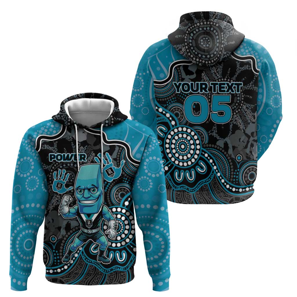 Custom Power Football Hoodie Aboriginal Dot Art Pattern