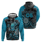 Custom Power Football Hoodie Aboriginal Dot Art Pattern