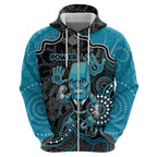 Custom Power Football Hoodie Aboriginal Dot Art Pattern