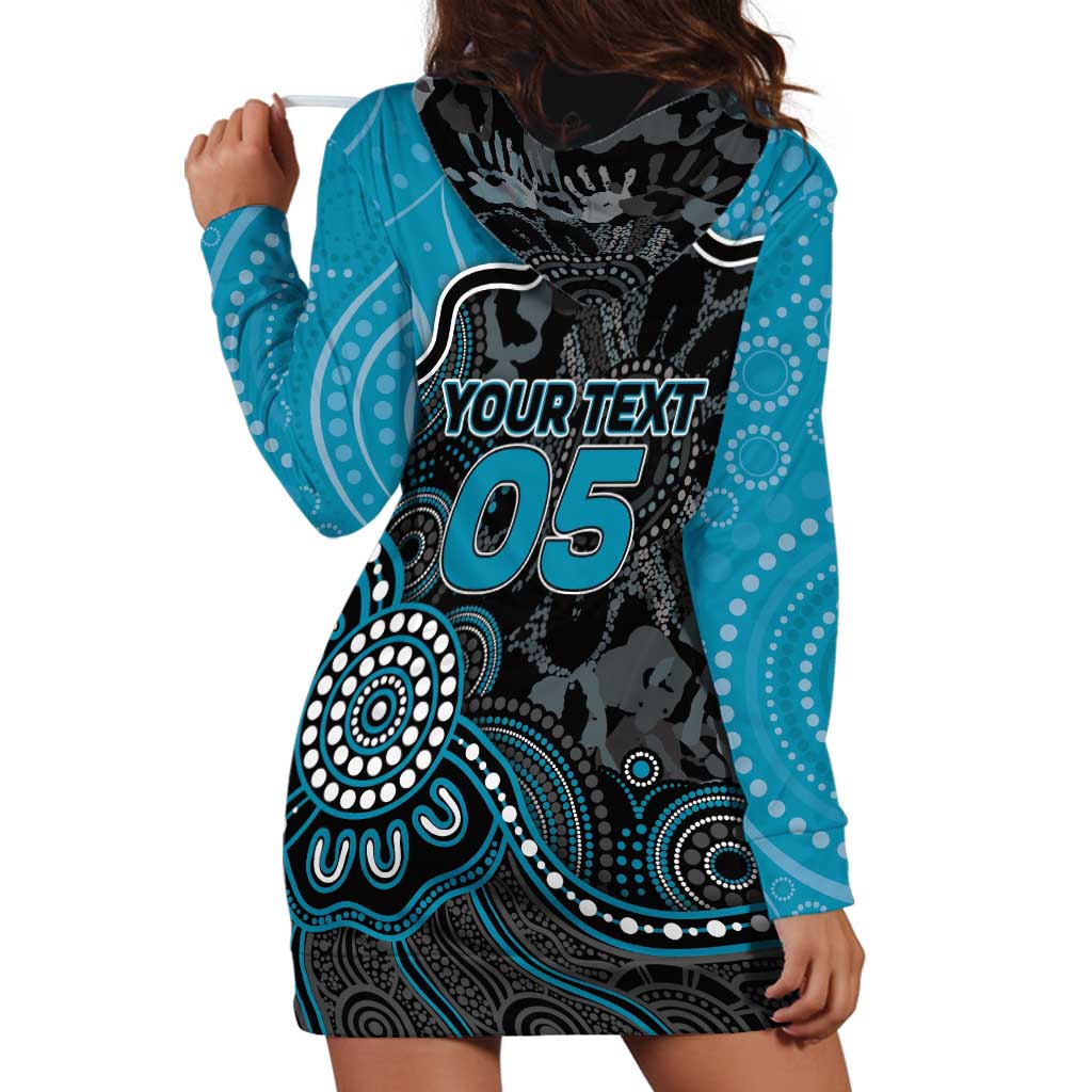 Custom Power Football Hoodie Dress Aboriginal Dot Art Pattern