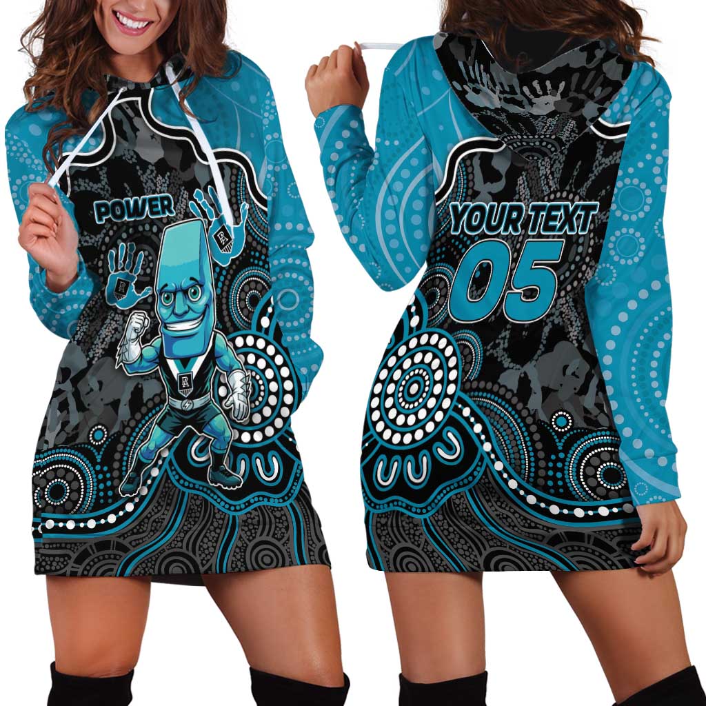 Custom Power Football Hoodie Dress Aboriginal Dot Art Pattern