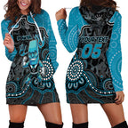 Custom Power Football Hoodie Dress Aboriginal Dot Art Pattern