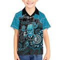 Custom Power Football Kid Hawaiian Shirt Aboriginal Dot Art Pattern
