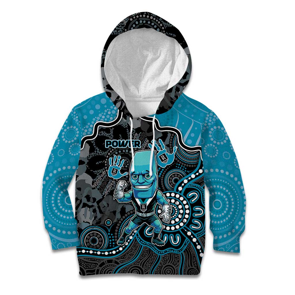 Custom Power Football Kid Hoodie Aboriginal Dot Art Pattern