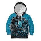Custom Power Football Kid Hoodie Aboriginal Dot Art Pattern