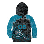 Custom Power Football Kid Hoodie Aboriginal Dot Art Pattern