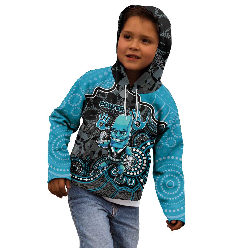 Custom Power Football Kid Hoodie Aboriginal Dot Art Pattern