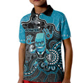 Custom Power Football Kid Polo Shirt Aboriginal Dot Art Pattern