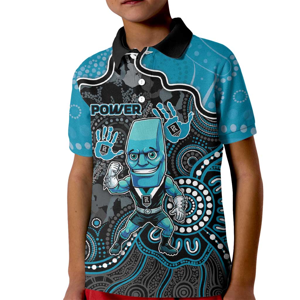 Custom Power Football Kid Polo Shirt Aboriginal Dot Art Pattern