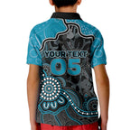 Custom Power Football Kid Polo Shirt Aboriginal Dot Art Pattern