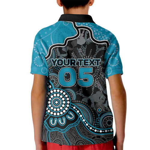 Custom Power Football Kid Polo Shirt Aboriginal Dot Art Pattern