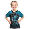 Custom Power Football Kid T Shirt Aboriginal Dot Art Pattern