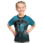 Custom Power Football Kid T Shirt Aboriginal Dot Art Pattern