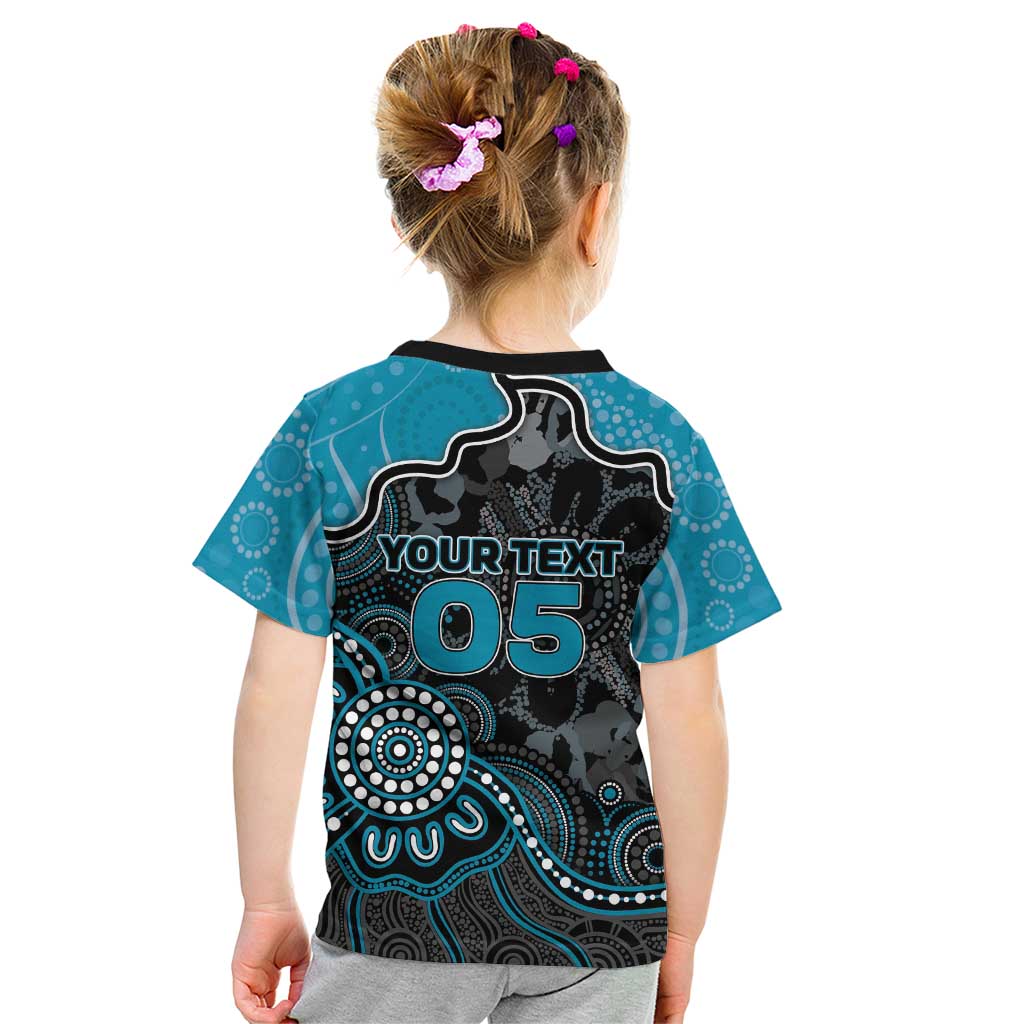 Custom Power Football Kid T Shirt Aboriginal Dot Art Pattern