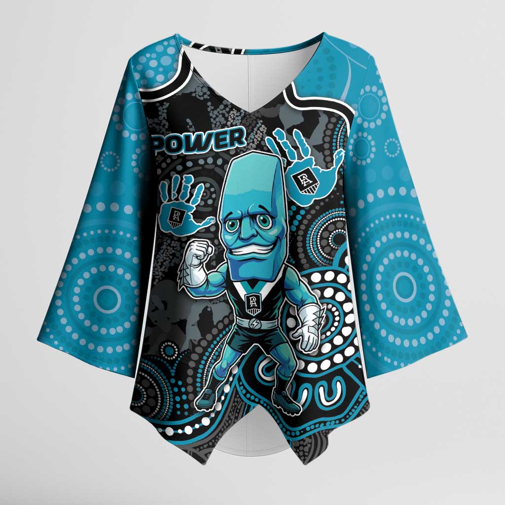 Custom Power Football Kimono Sleeve Blouse Aboriginal Dot Art Pattern