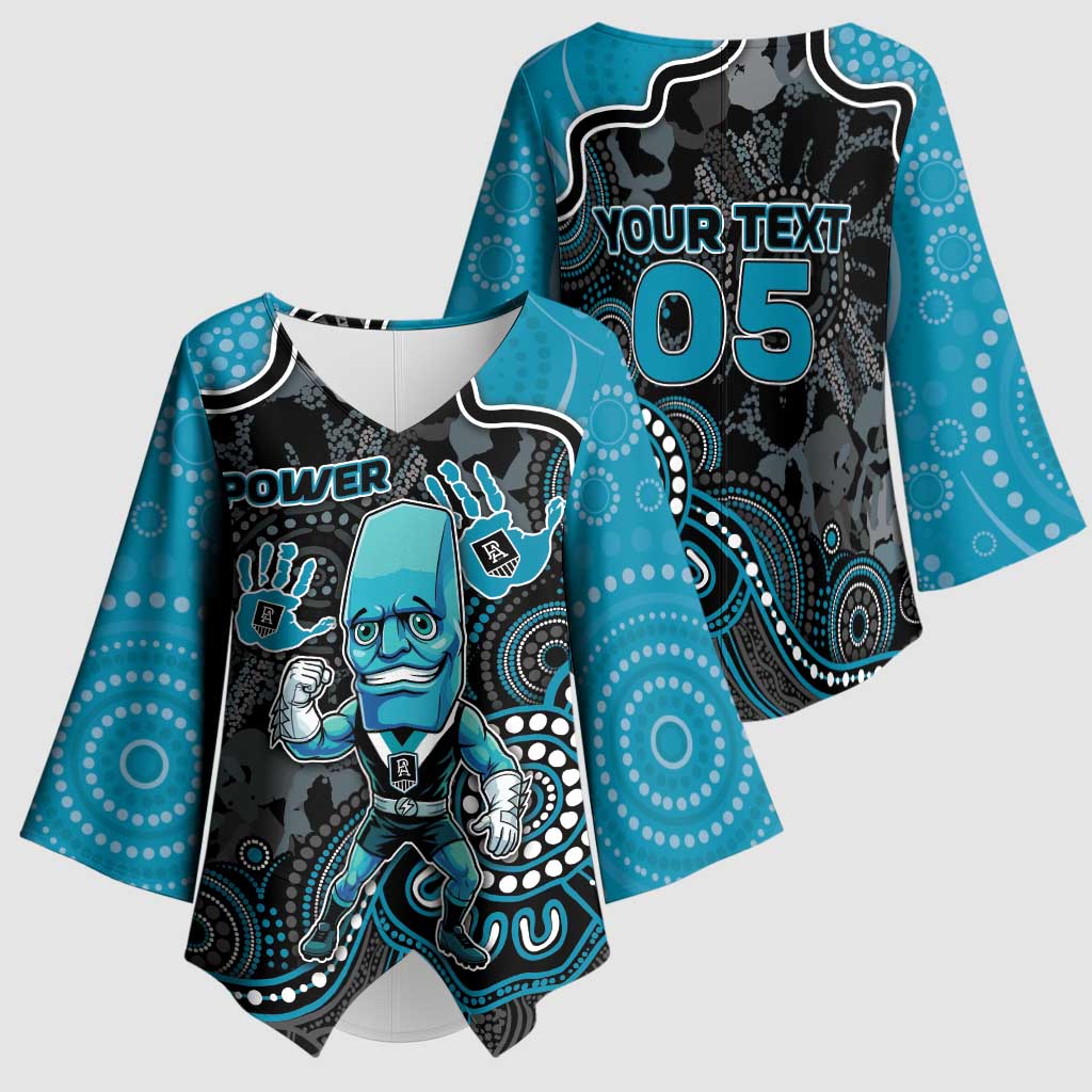 Custom Power Football Kimono Sleeve Blouse Aboriginal Dot Art Pattern