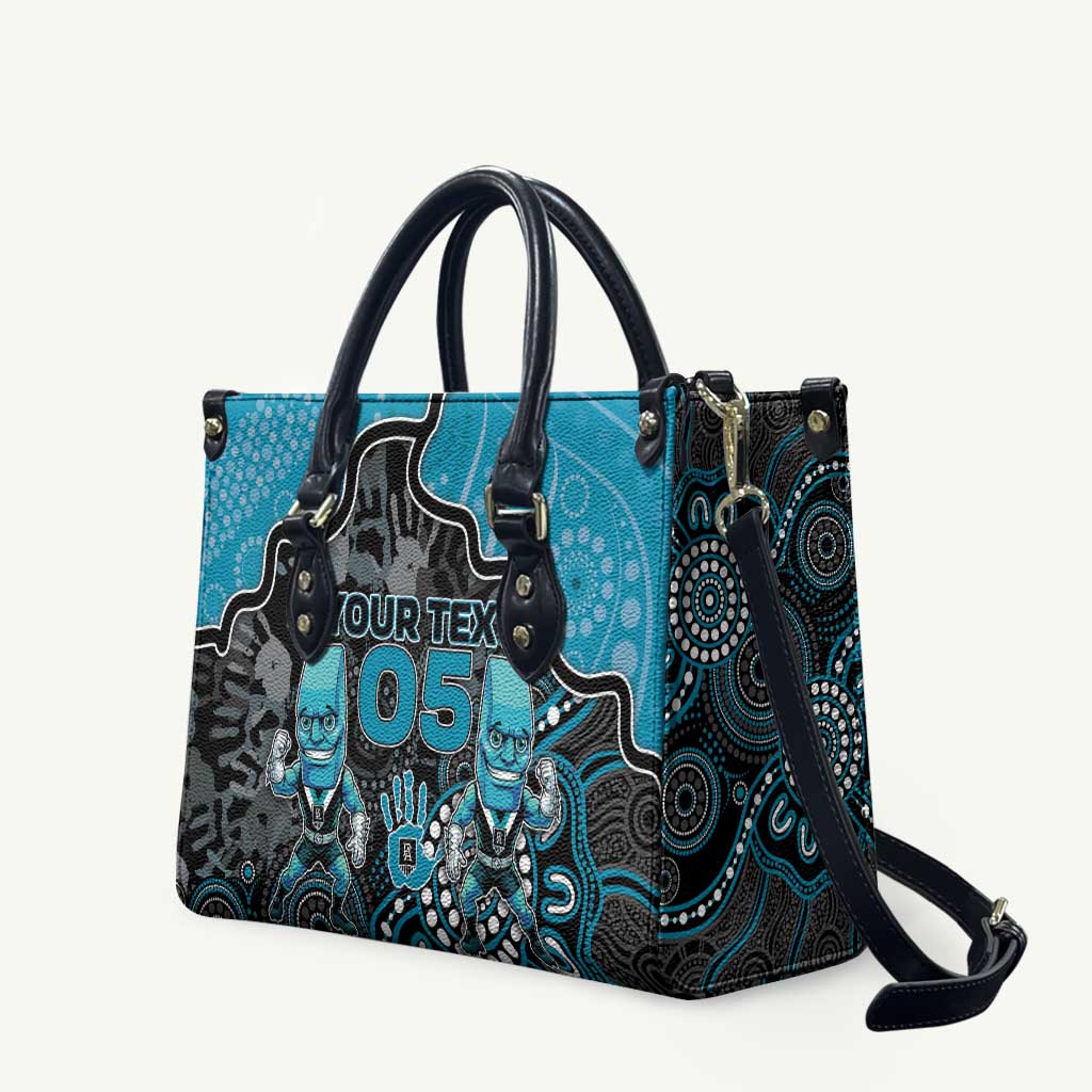 Custom Power Football Leather Bag Aboriginal Dot Art Pattern