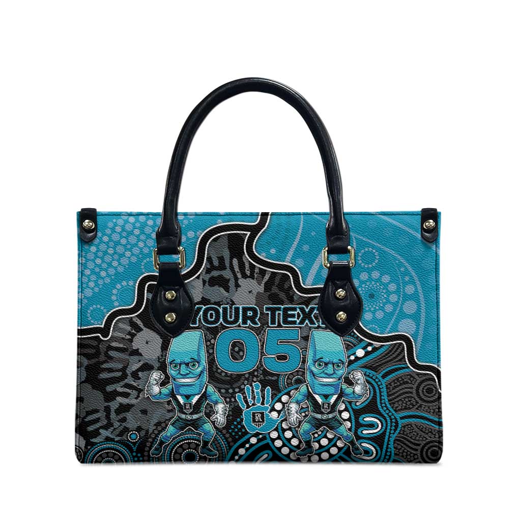Custom Power Football Leather Bag Aboriginal Dot Art Pattern
