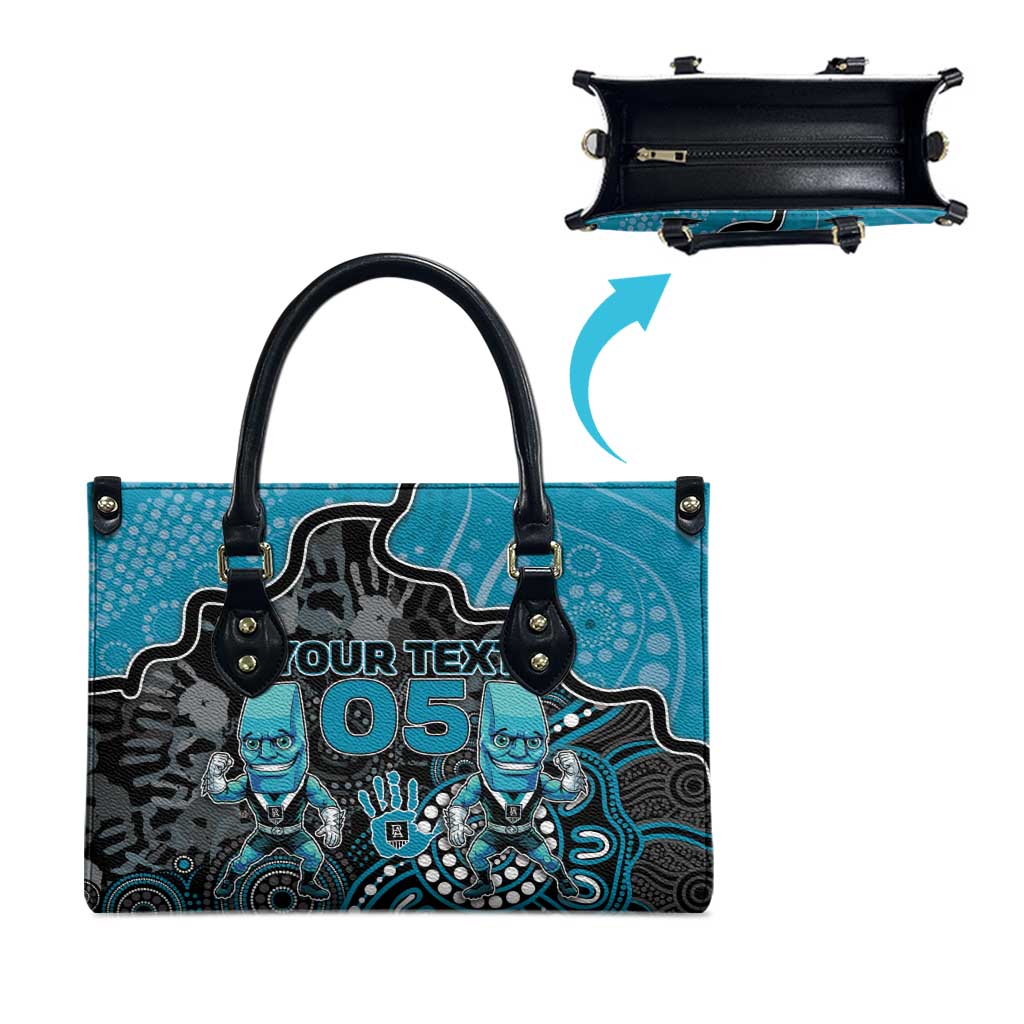 Custom Power Football Leather Bag Aboriginal Dot Art Pattern