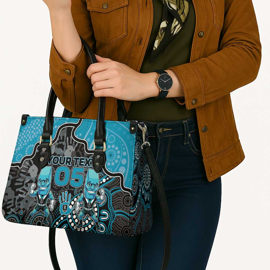 Custom Power Football Leather Bag Aboriginal Dot Art Pattern